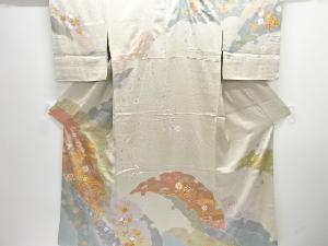 作家物　蛇籠に菊梅楓模様訪問着